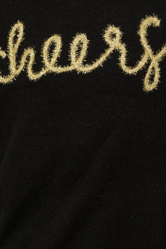 Bohemian Holiday Cheers Pullover Sweater