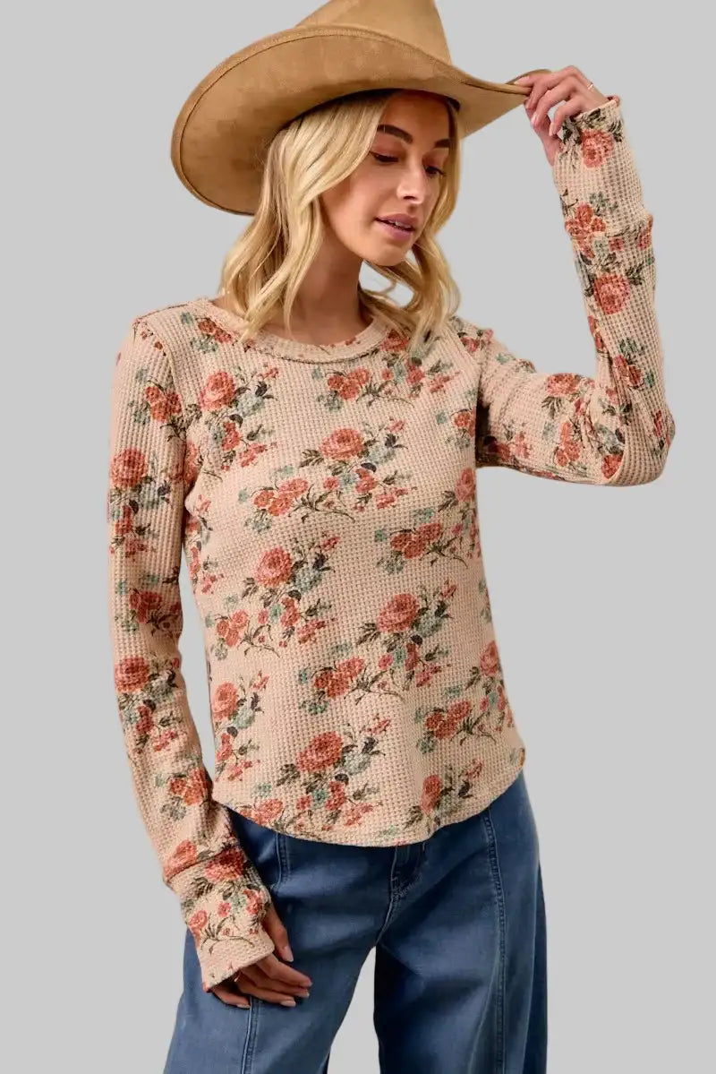 Alaia Floral Print Thermal Top