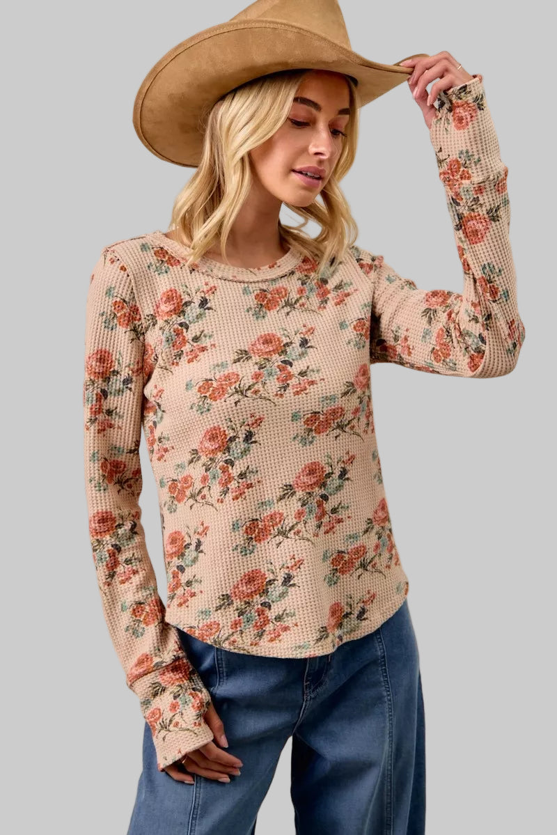 Alaia Floral Print Thermal Top
