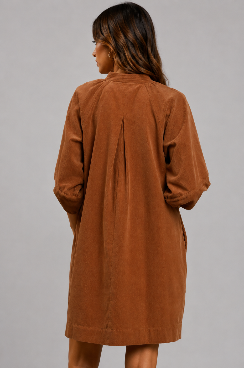 Aleah Corduroy V-Neck Dress