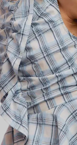 Aurora Plaid Ruffle Peplum Top
