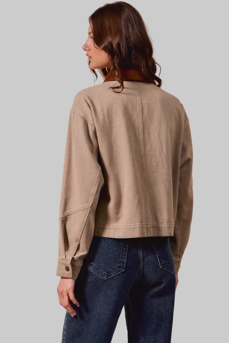 Becca Boho Twill Cropped Western Jacket