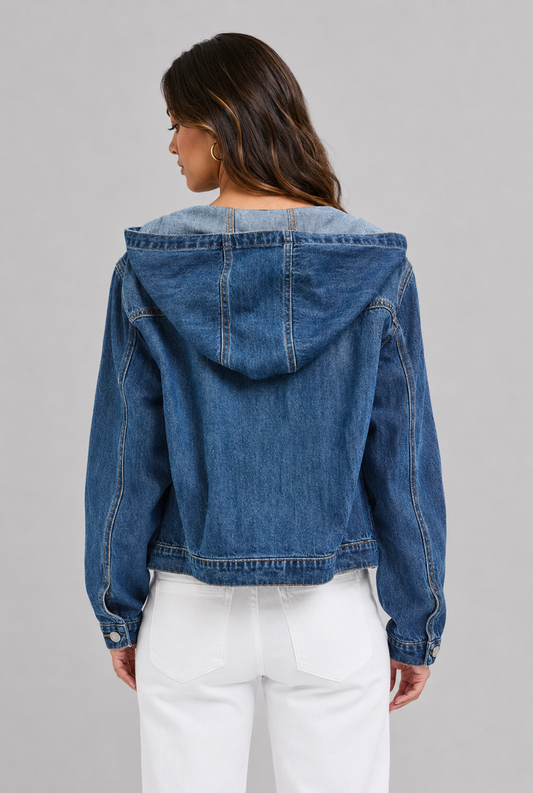 Elise Denim Hooded Jacket