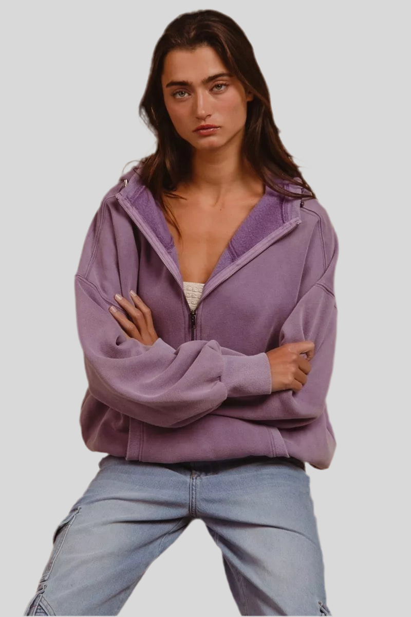 Suzi Boho Half Zip Fleece Hoodie