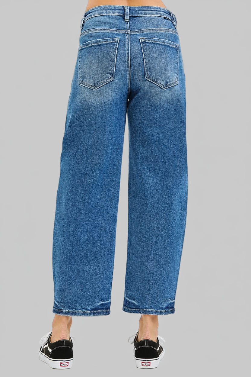 Jade Slouchy Cropped Barrel Jeans