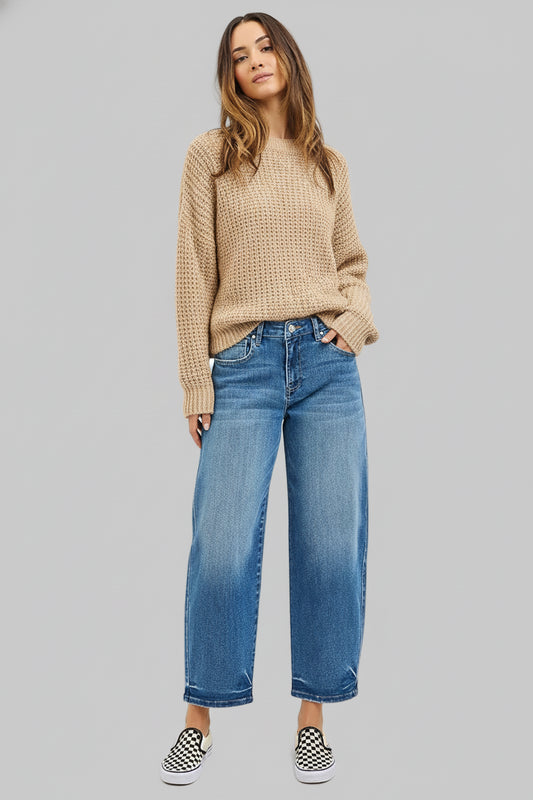 Jade Slouchy Cropped Barrel Jeans