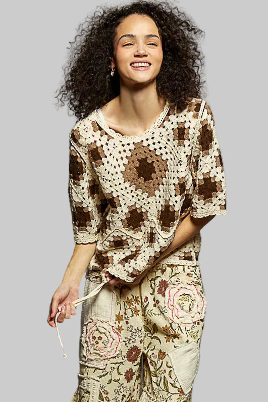 Lillian Bohemian Crochet Sweater