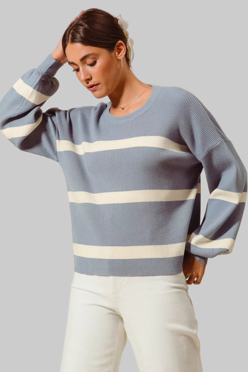 Lydia Ribbed Striped Sweater