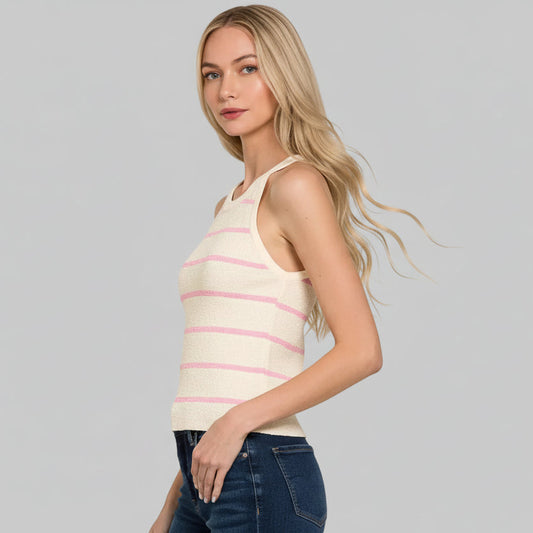 Peyton Stripe Sweater Tank Top