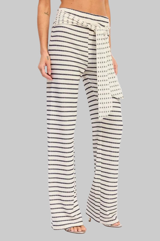 Ruth Jacquard Striped Knit Pants