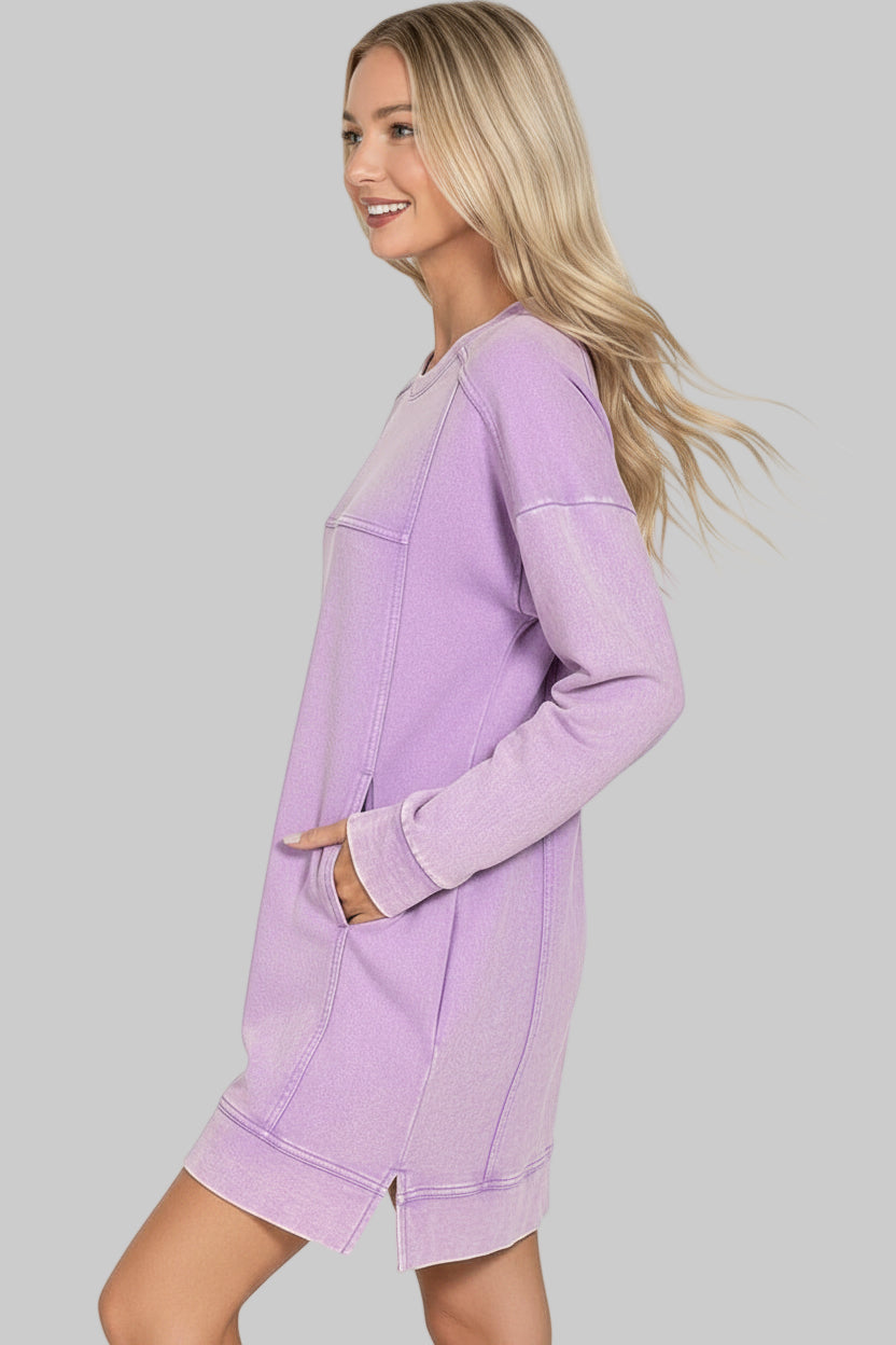 Sophie Terry Lavender Sweatshirt Dress