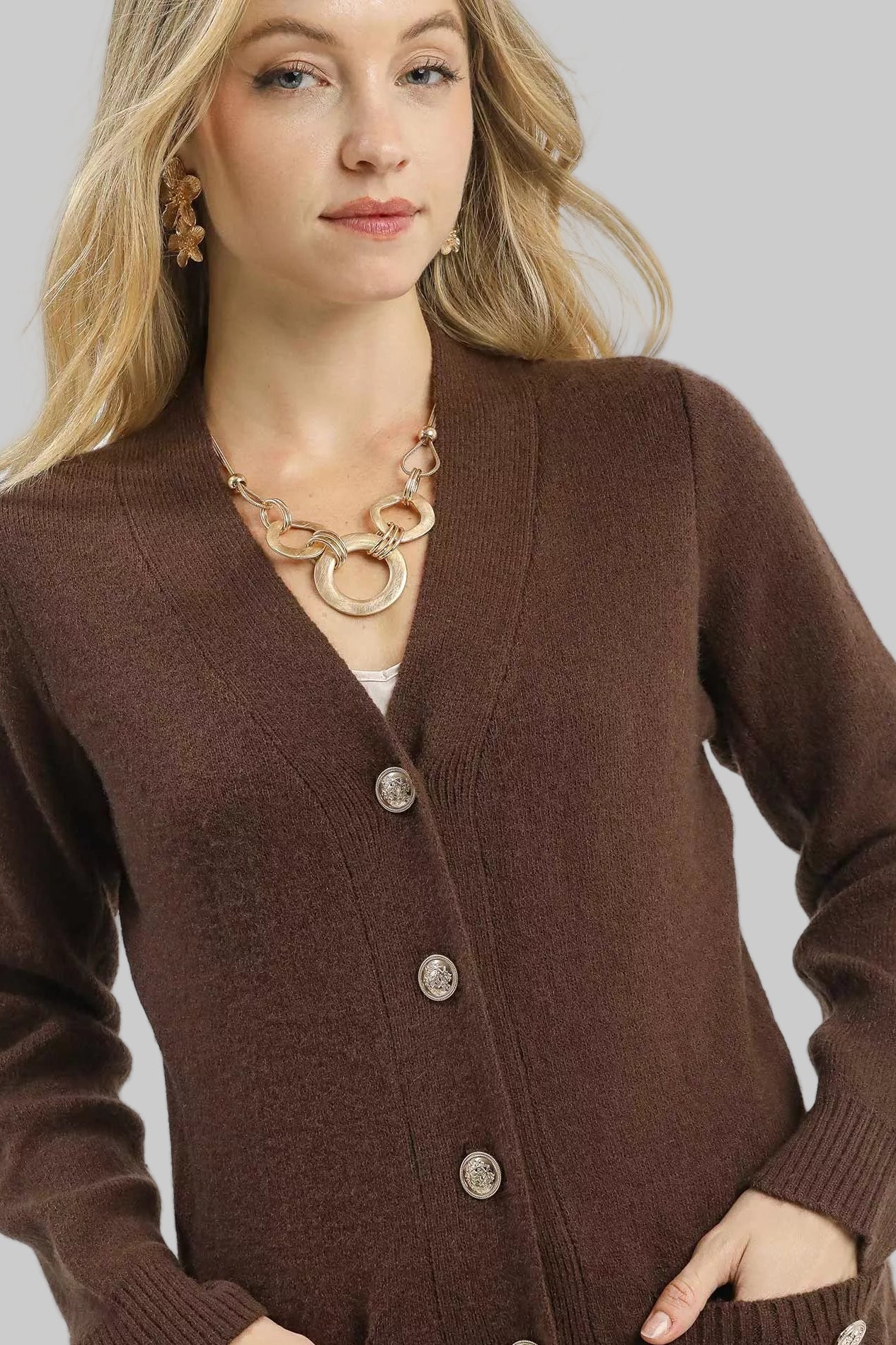 Tracy Boho Chocolate Long Sweater Cardigan