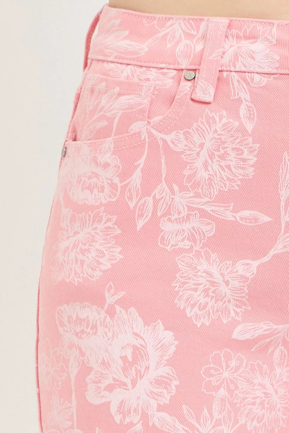 Valentina Floral High Rise Shorts - Punch