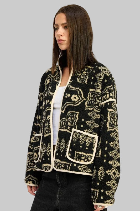 Valerie Boho Paisley Sherpa Jacket