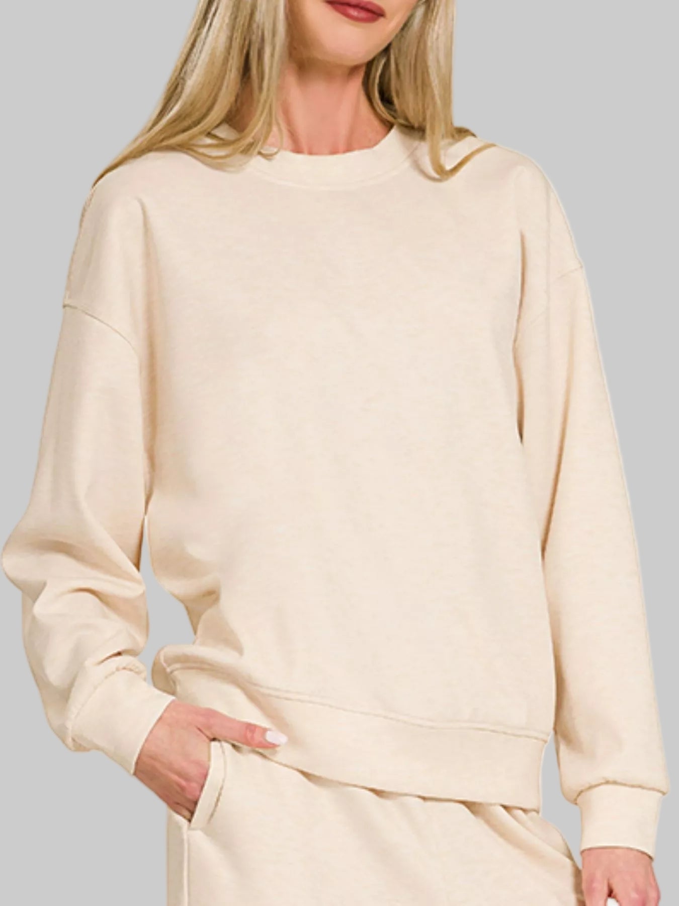 Zoey Crewneck Pullover and Pants Sweat Set