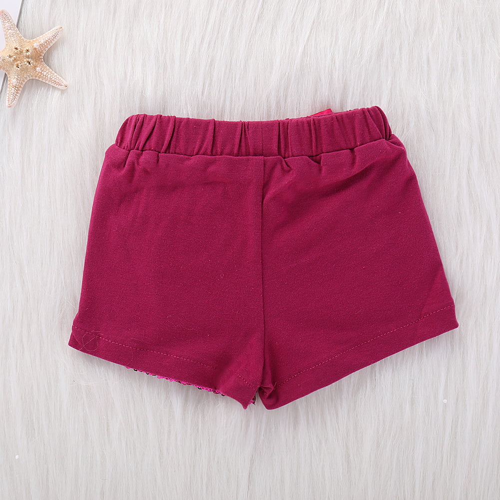 Little Girls - Big Girls Bohemian Sequin Elastic Waist Shorts
