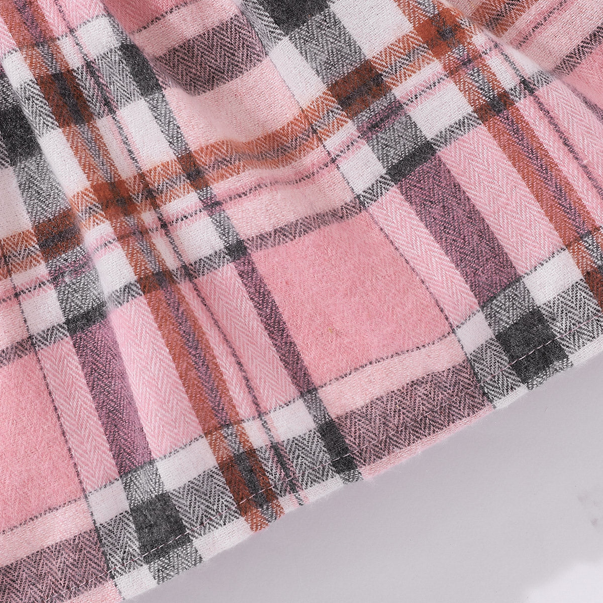Little Baby Girl Plaid Collared Bow Detail Dress