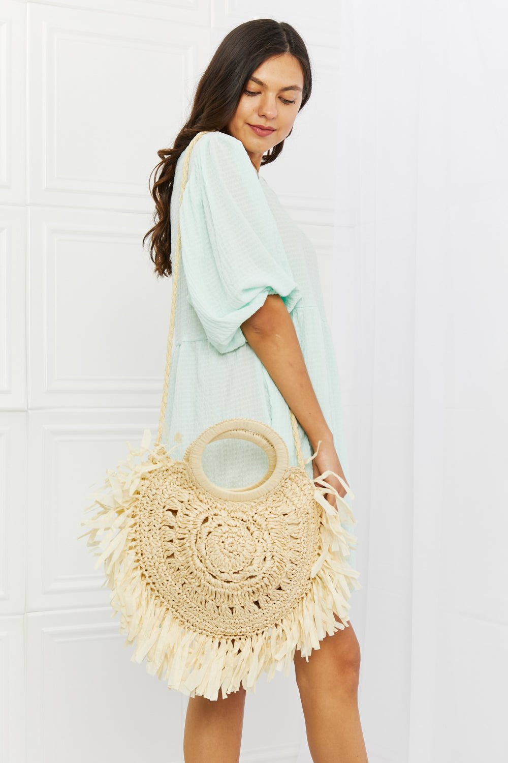 Bohemian Found My Paradise Straw Handbag