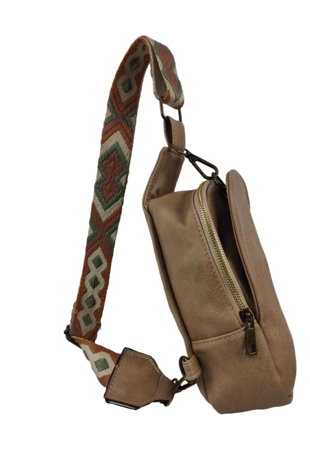 Bohemian Adjustable Strap PU Leather Sling Bag