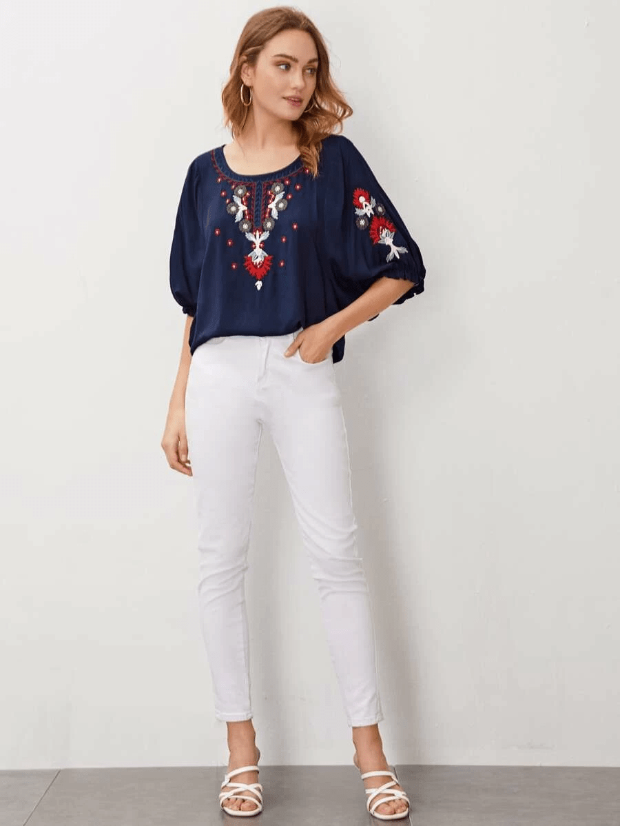 Boho Striped Off-Shoulder Frill Hem Knit Crop Top