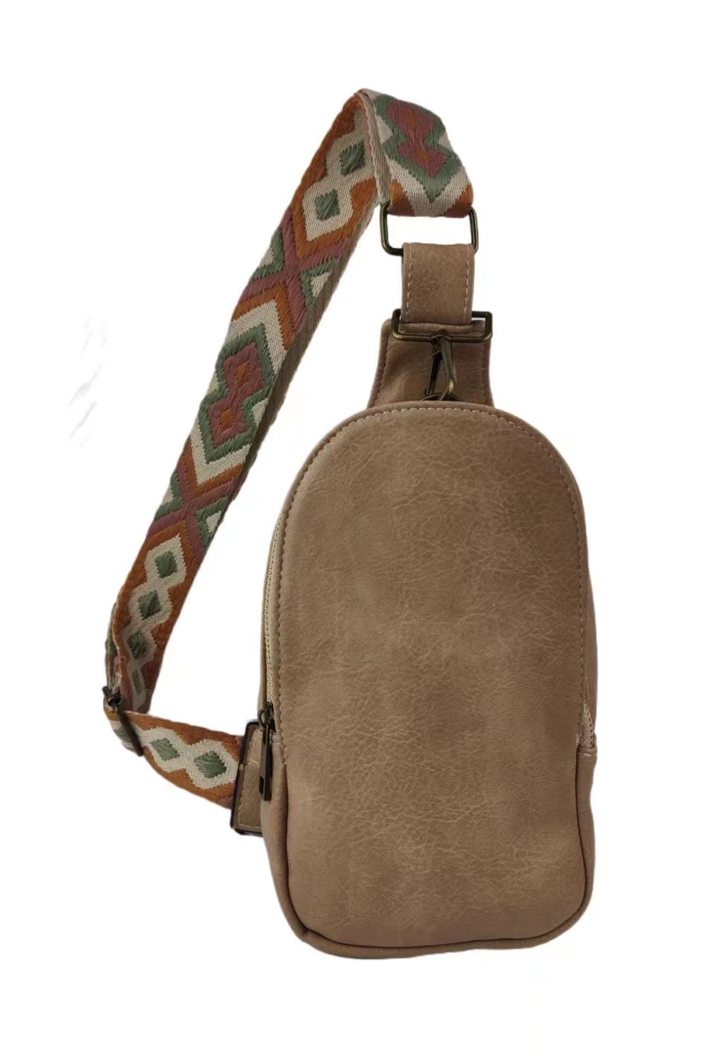 Bohemian Adjustable Strap PU Leather Sling Bag