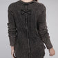 Bohemian Washed Baby Waffle Long Sleeve Top