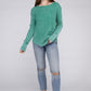 Bohemian Washed Baby Waffle Long Sleeve Top