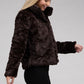 Bohemian Plush Fluffy Zip-Up Sweater Jacket