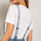 Bohemian Denim Washed Tie Dye Tencel Jumpsuit