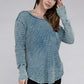 Bohemian Washed Baby Waffle Long Sleeve Top