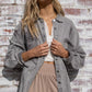 Bohemian POL Fringe Distressed Oversized Jacket