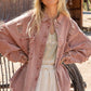 Bohemian POL Fringe Distressed Oversized Jacket