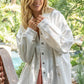 Bohemian POL Fringe Distressed Oversized Jacket