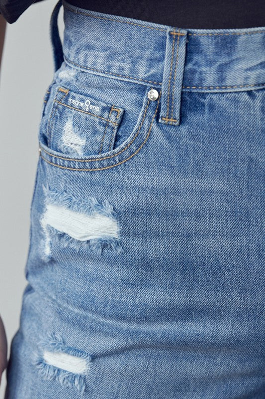 Bohemian High Rise Cropped Girlfriend Jeans