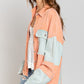 Bohemian POL Colorblock Oversized Shirt Jacket