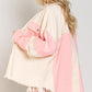 Bohemian POL Colorblock Oversized Shirt Jacket
