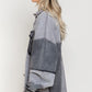 Bohemian POL Colorblock Oversized Shirt Jacket