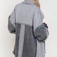 Bohemian POL Colorblock Oversized Shirt Jacket