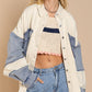 Bohemian POL Colorblock Oversized Shirt Jacket