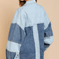 Bohemian POL Colorblock Oversized Shirt Jacket
