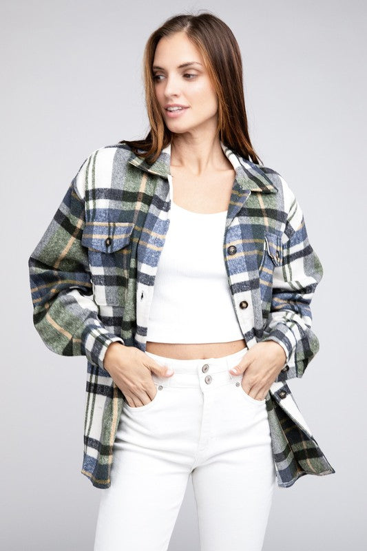 Bohemian Plaid Cozy Oversized Flannel Shirt