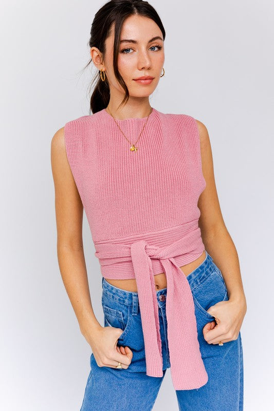 Bohemian Multi Tie Open Back Convertible Sweater Tank Top