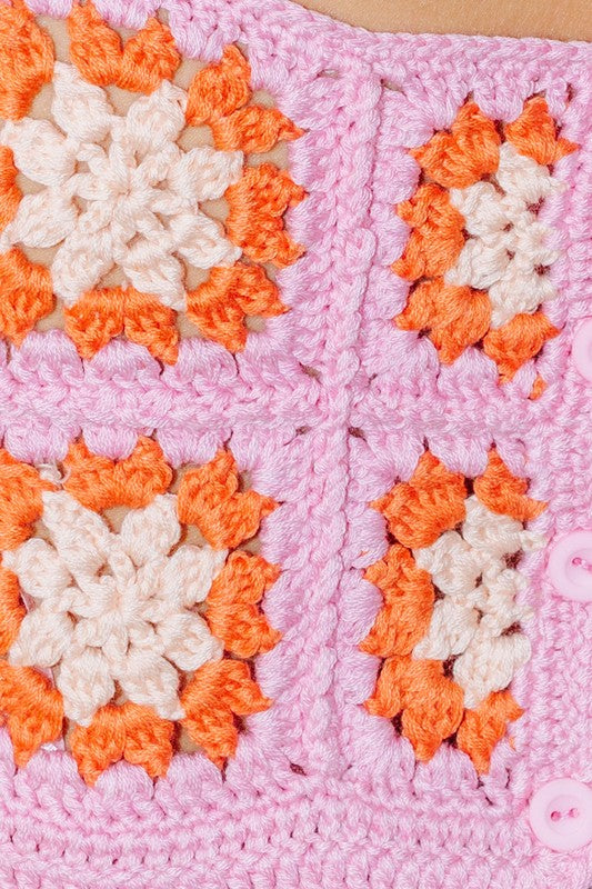 Bohemian Crochet Hippie Crop Tank Top