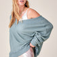 Bohemian Holly Waffle Knit V-Neck Top