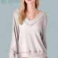 Bohemian Holly Waffle Knit V-Neck Top
