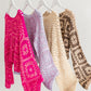 Bohemian Long Sleeve Floral Block Crochet Top