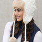 Bohemian Winter Cable Weave Pom Trapper Hat