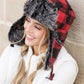 Bohemian Buffalo Plaid Winter Trapper Hat