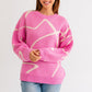 Bohemian Abstract Pattern Oversized Sweater Top