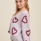 Bohemian Lots of Love Knit Copped Heart Cardigan